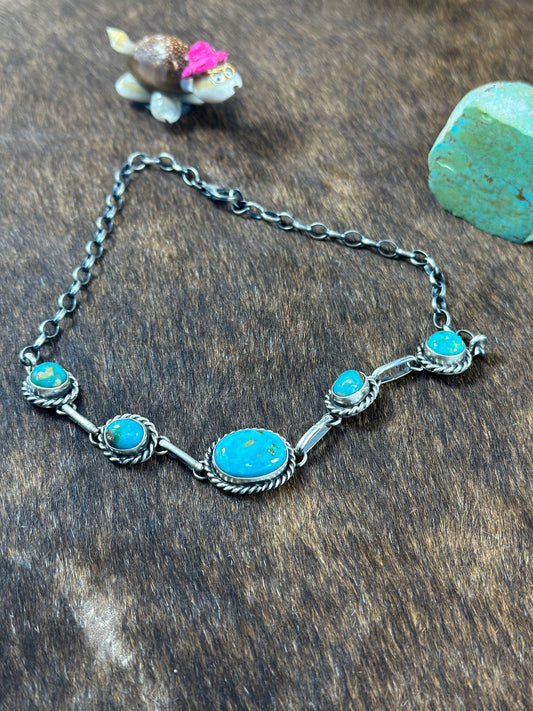 Kingman Turquoise Choker Necklace