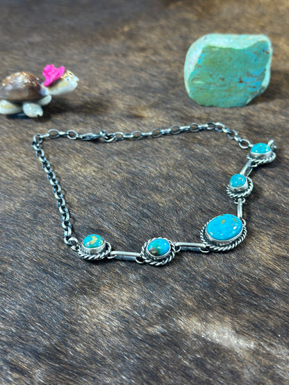 Kingman Turquoise Choker Necklace