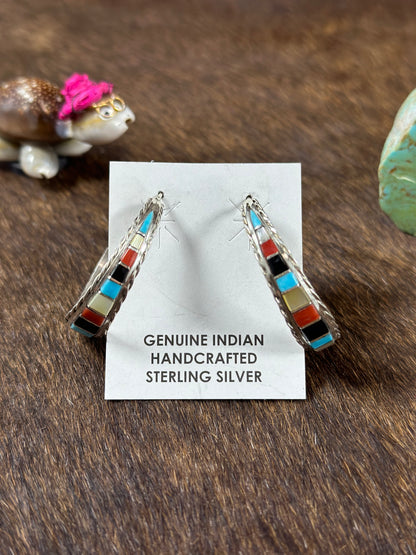 Multi Color Hoop Earring