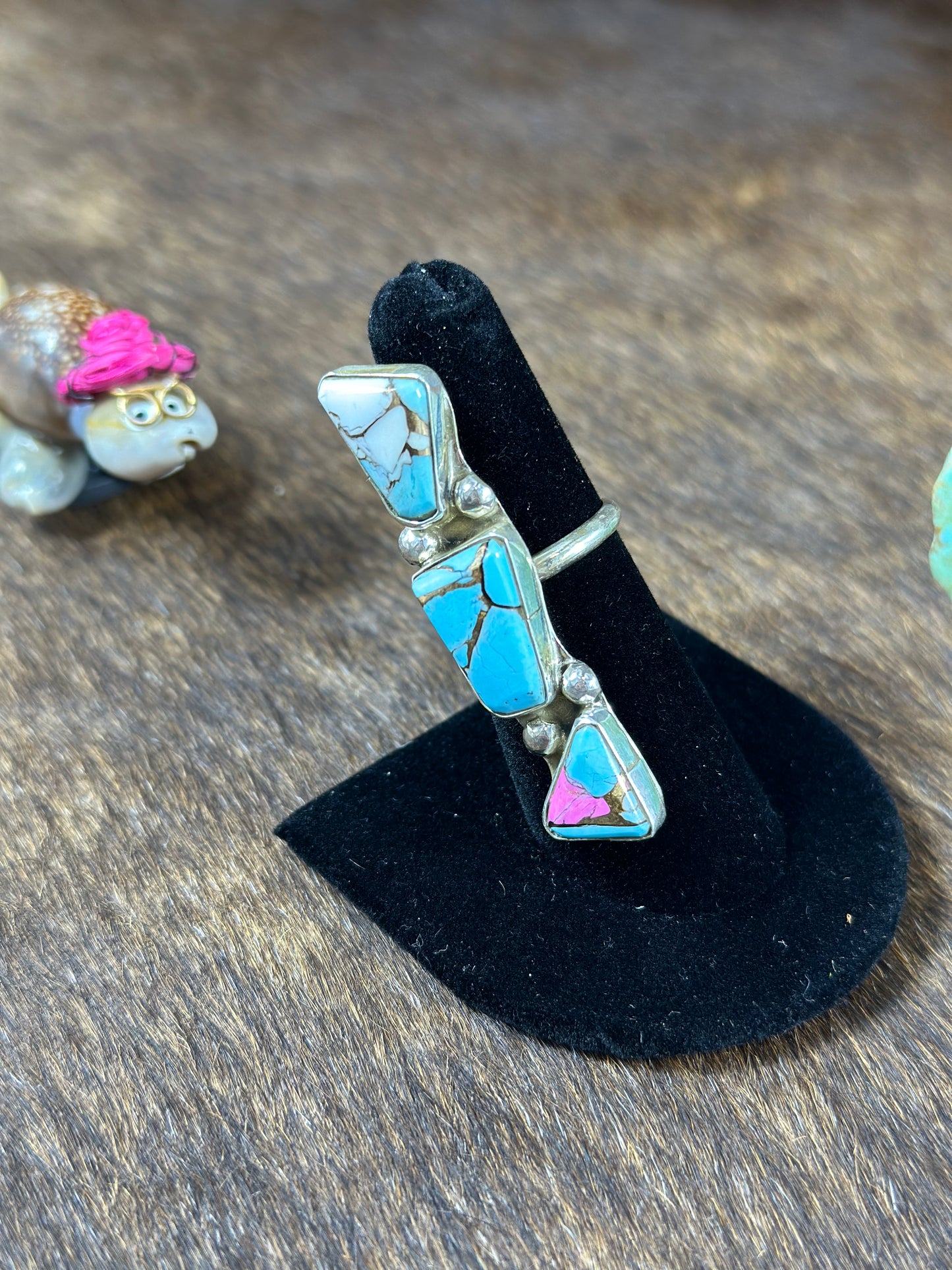Cotton Candy 3 stone ring