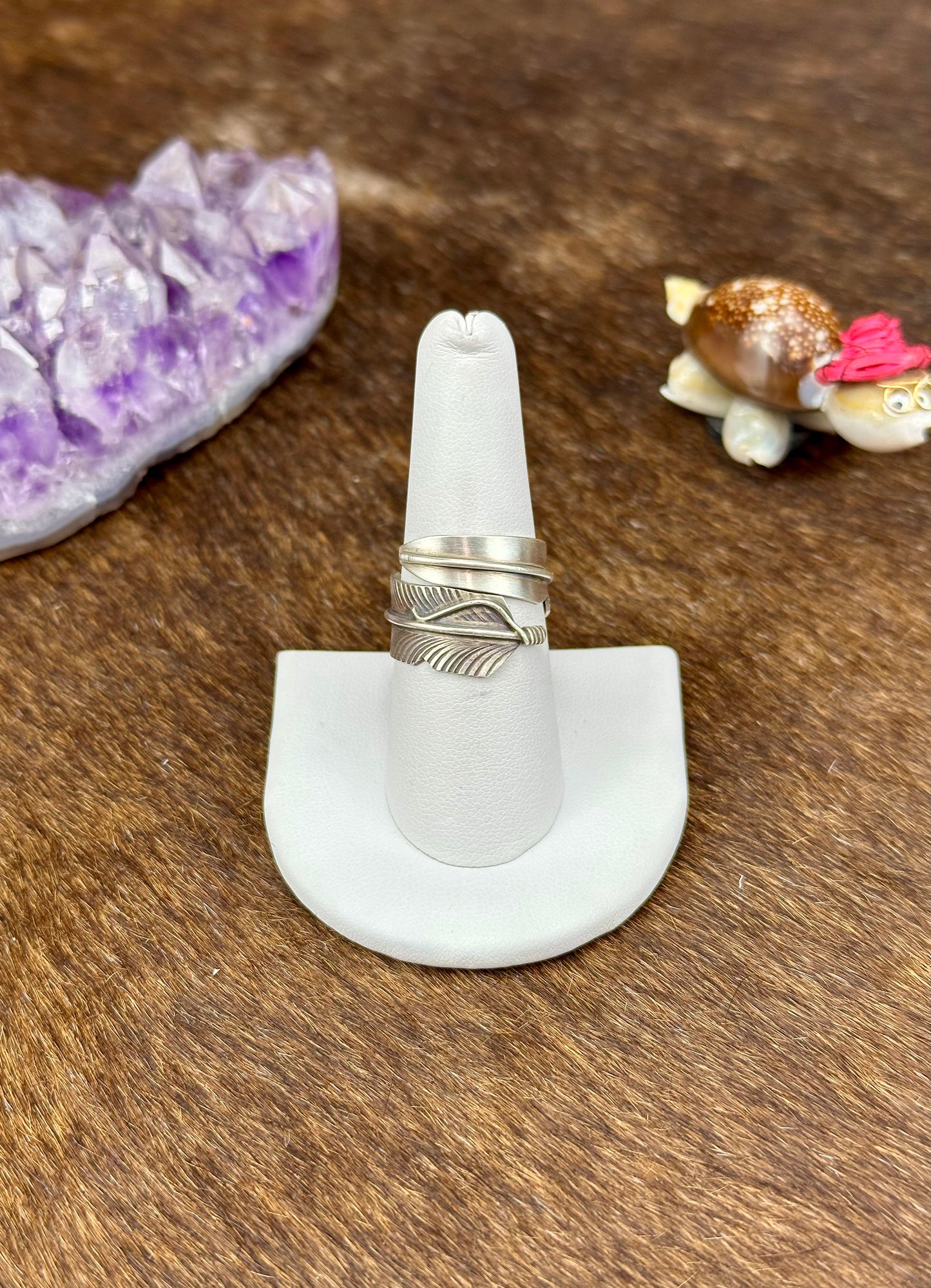 Sterling Silver Feather Wrap Ring