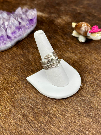 Sterling Silver Feather Wrap Ring