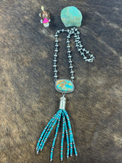 Royston and rosary bead necklace