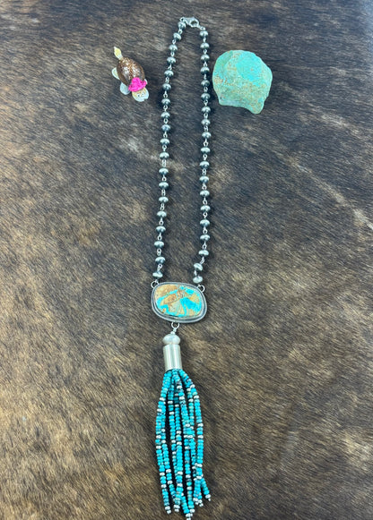 Royston and rosary bead necklace