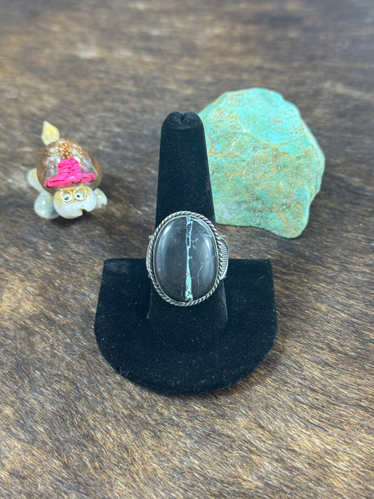 Kingman Turquoise Stamp ring