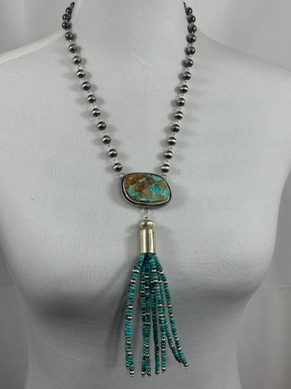 Royston and rosary bead necklace