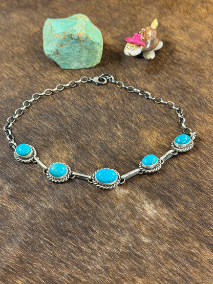 Kingman Turquoise Choker Necklace