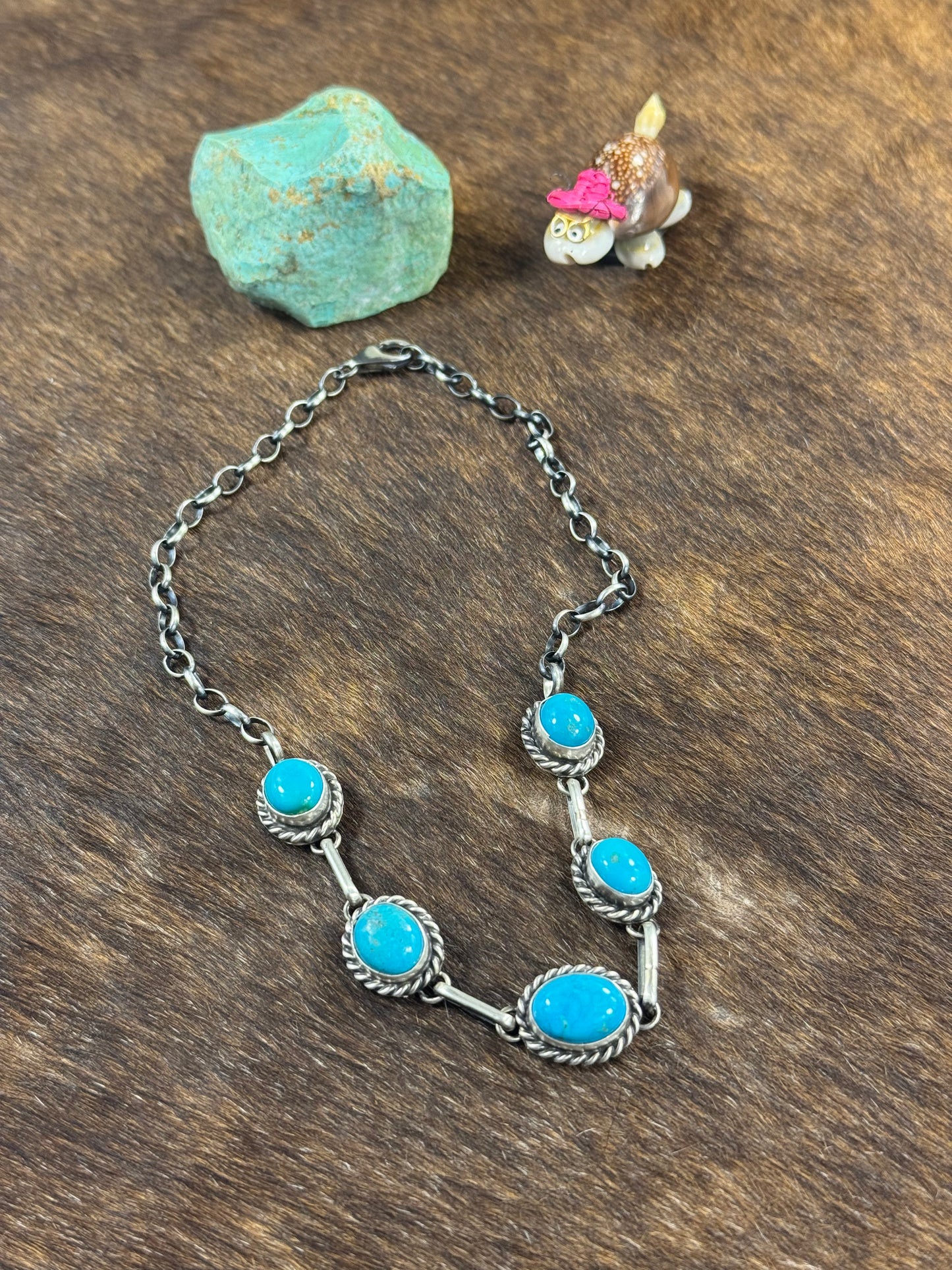 Kingman Turquoise Choker Necklace