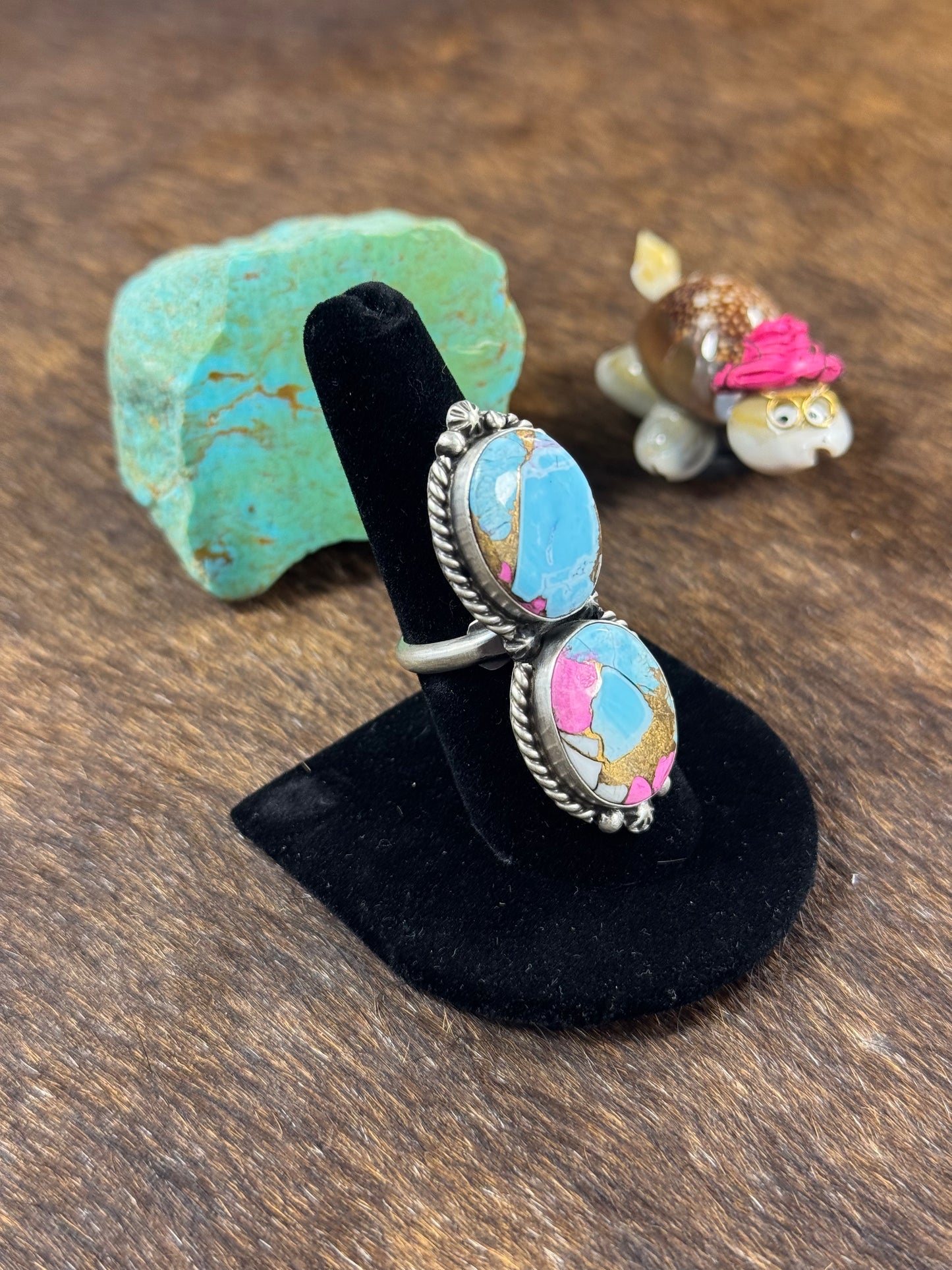 Two Stone Cotton Candy Ring