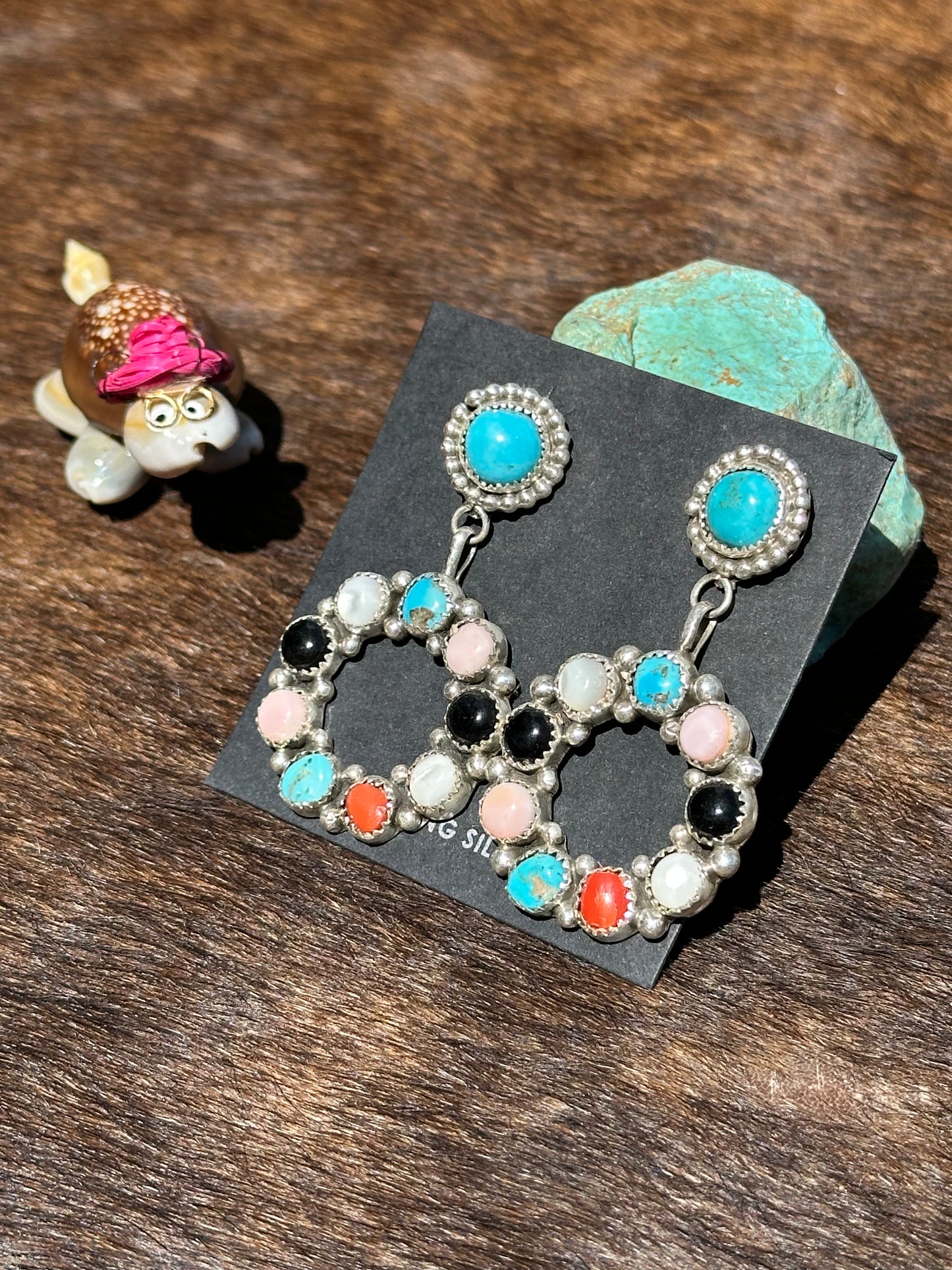 Multi Color Circle Dangle Earring
