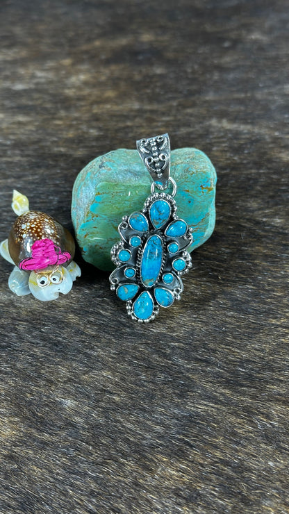 Blue Kingman Turquoise Pendant