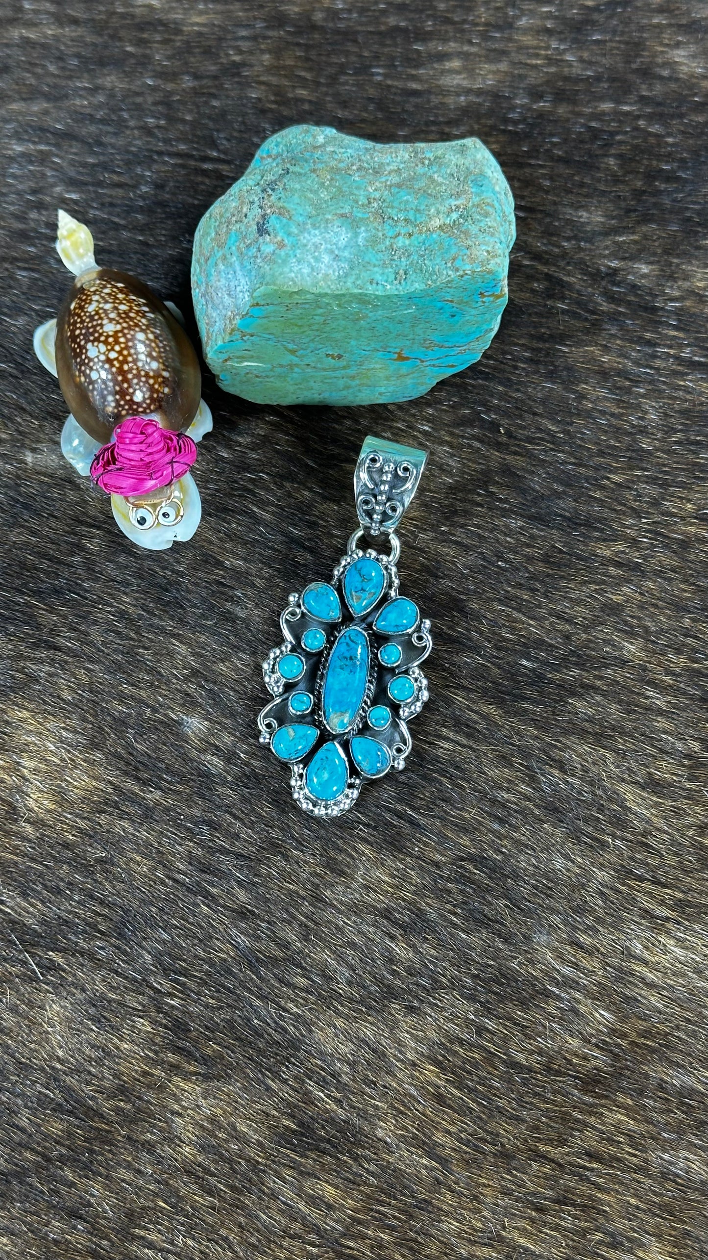 Blue Kingman Turquoise Pendant