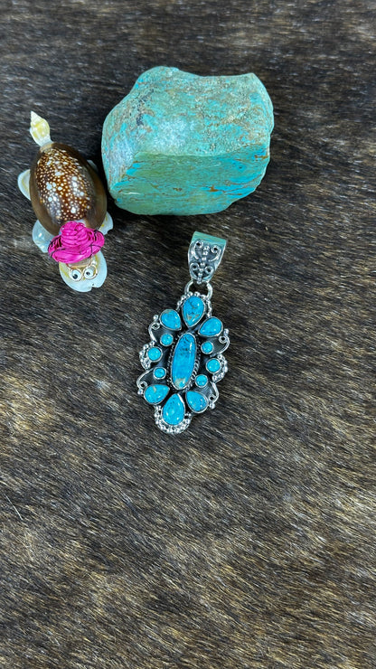 Blue Kingman Turquoise Pendant