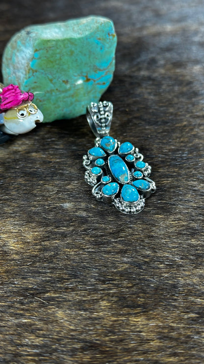 Blue Kingman Turquoise Pendant