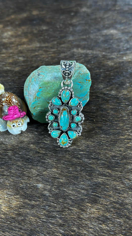 Green Kingman Turquoise Pendant