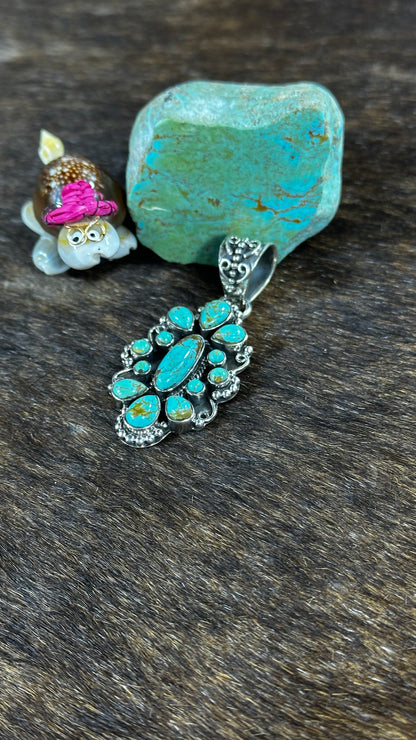 Green Kingman Turquoise Pendant