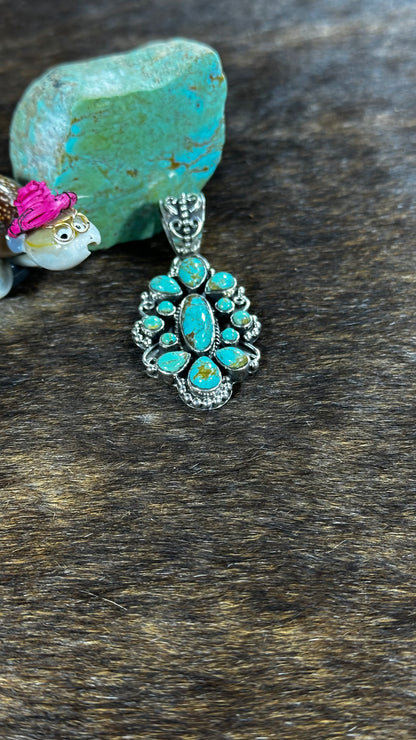 Green Kingman Turquoise Pendant