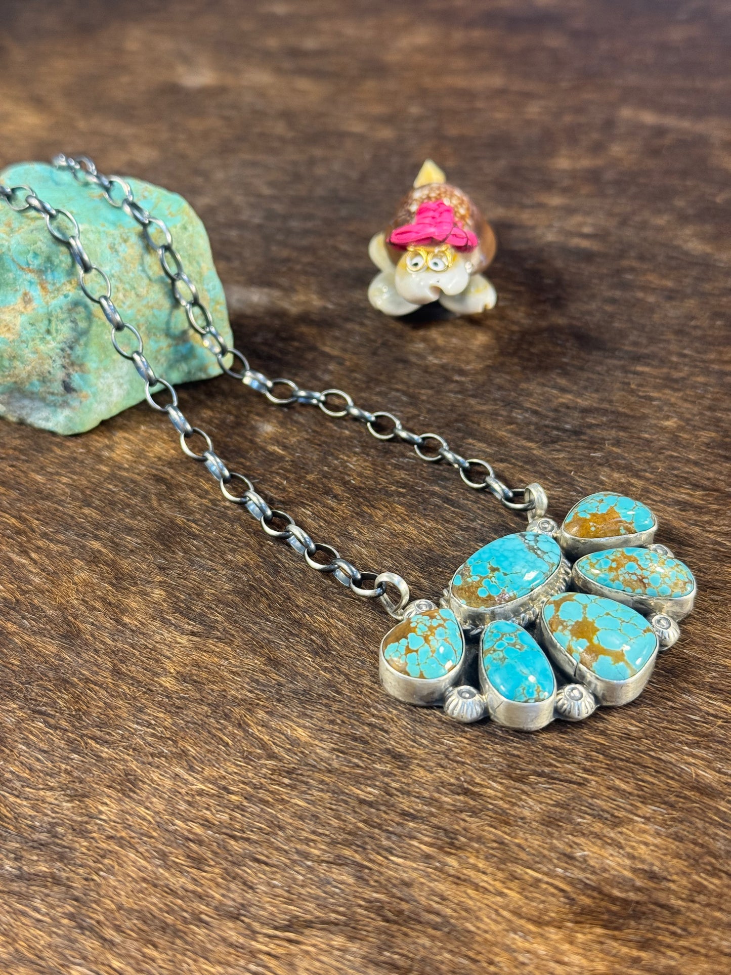 #8 Half Cluster Fixed Pendant Necklace