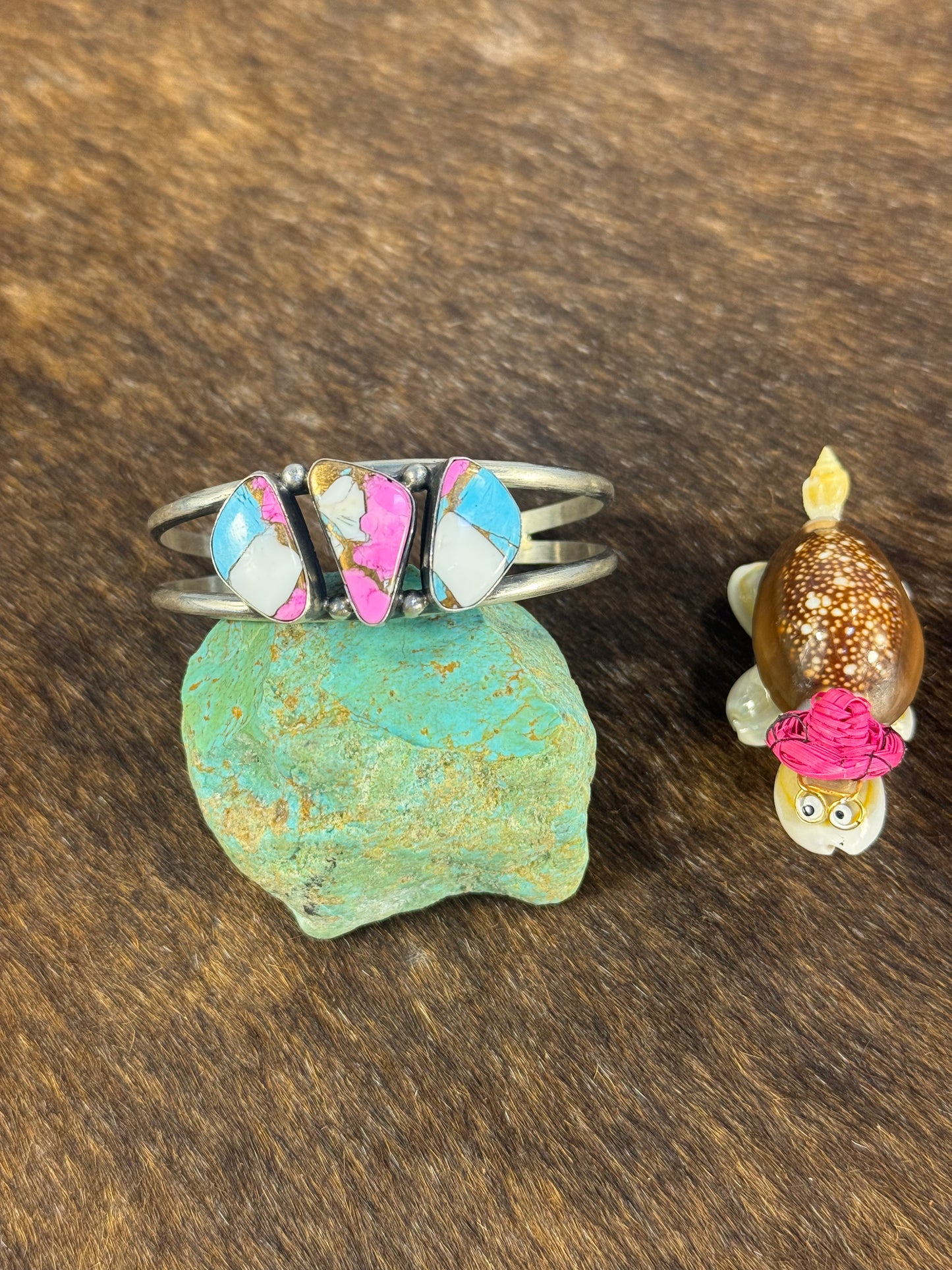 3 Stone Cotton Candy Cuff