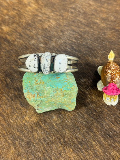 3 Stone White Buffalo Cuff