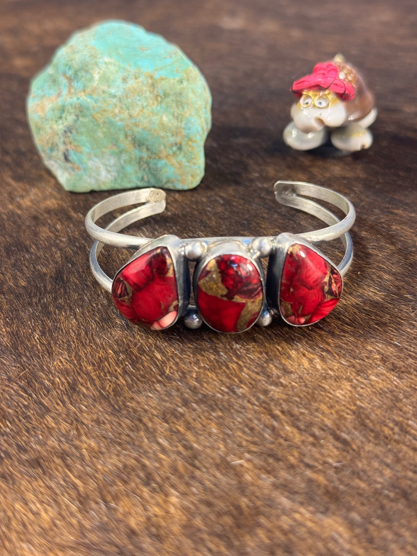 3 Stone Dahlia Rose Cuff