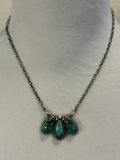 3 Stone Kingman Necklace