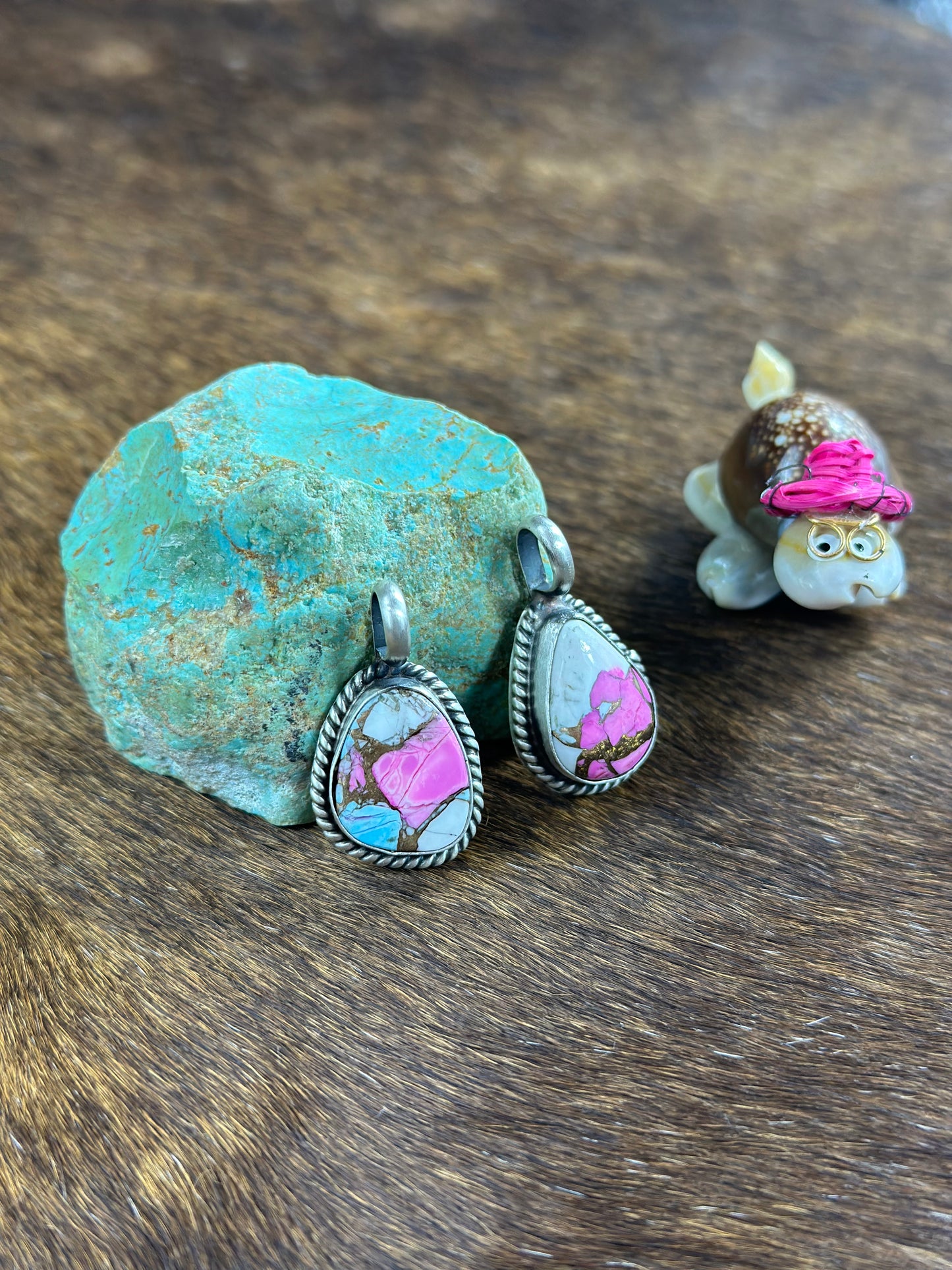 Teardrop Cotton Candy Pendants