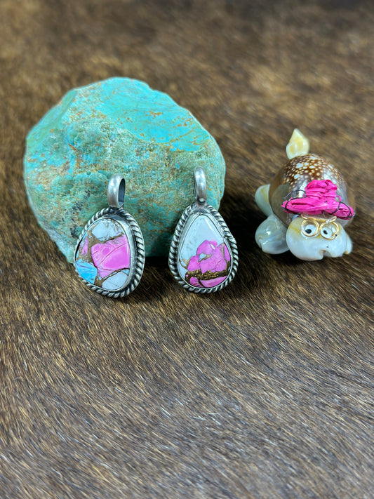 Teardrop Cotton Candy Pendants