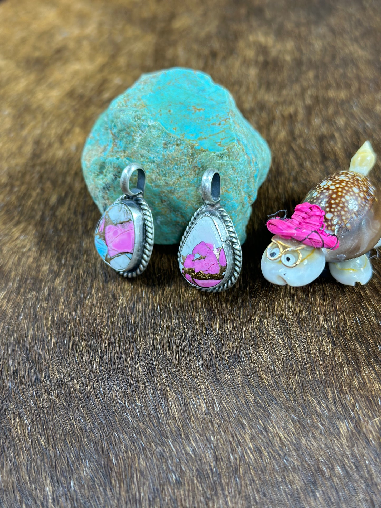 Teardrop Cotton Candy Pendants