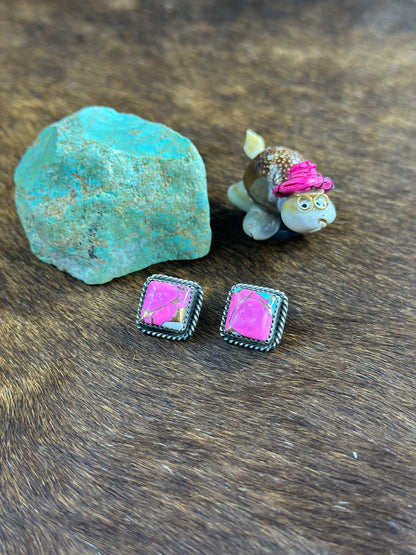 Cotton Candy Square Earring