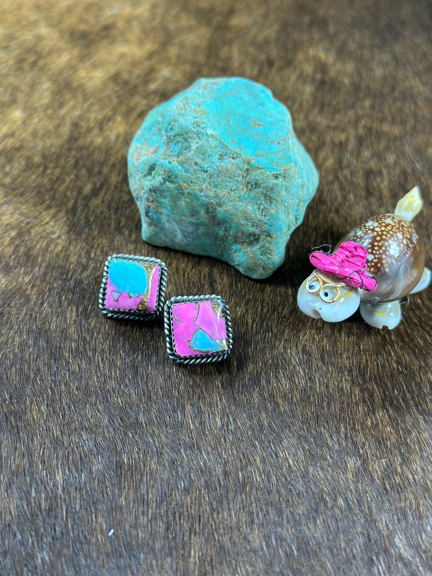 Cotton Candy Square Earring