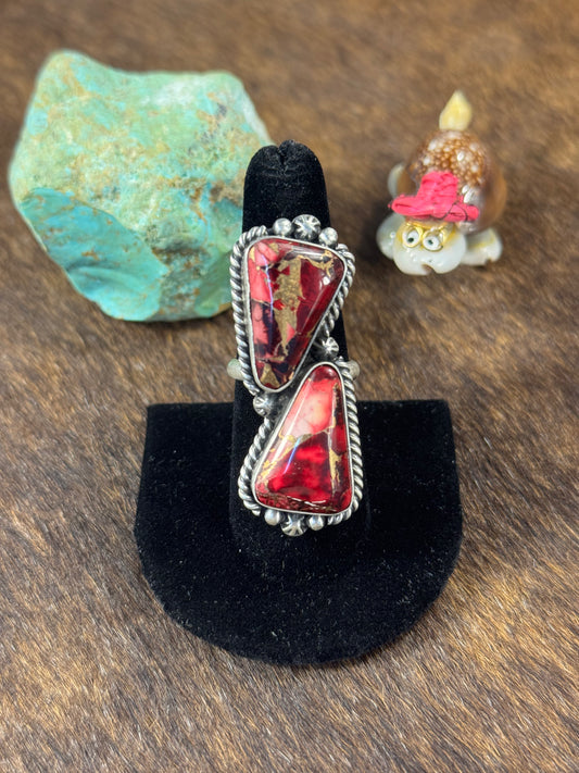 Dahlia Rose Two Stone Ring