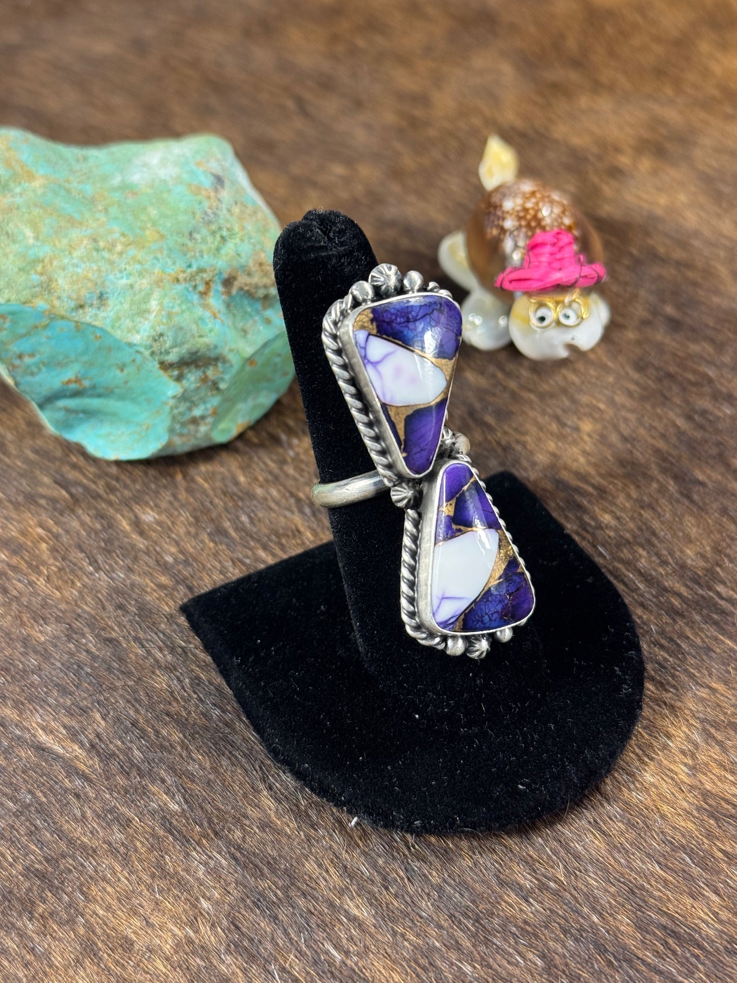 Two Stone Lavender Ring
