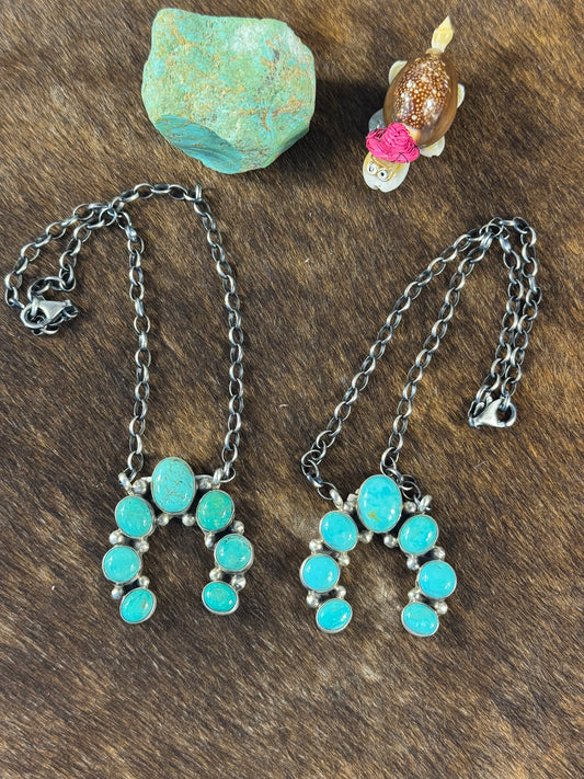 Kingman Turquoise Naja Necklace