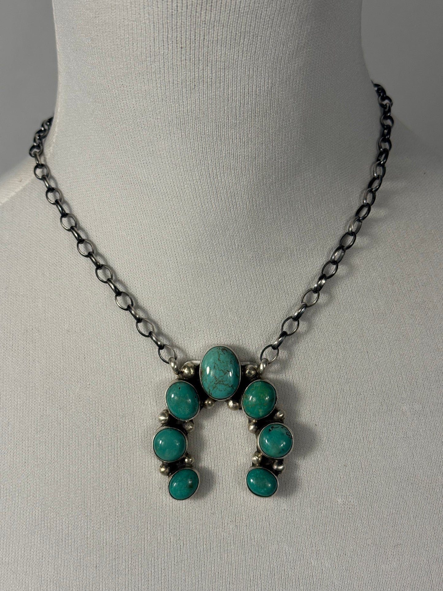 Kingman Turquoise Naja Necklace