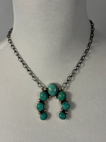 Kingman Turquoise Naja Necklace