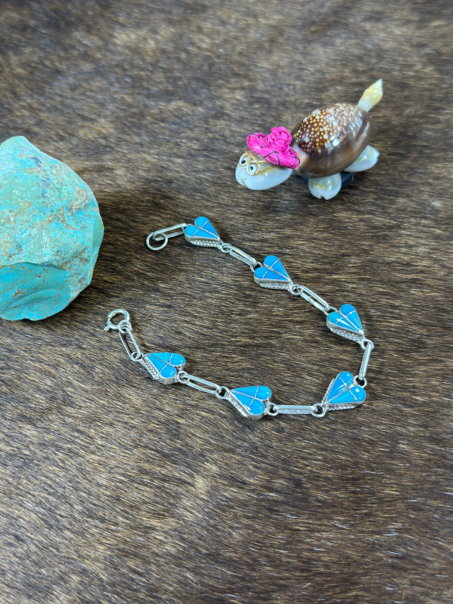 Kingman Heart Link Bracelet