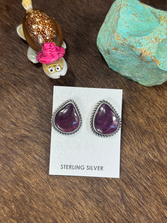 Purple Spiny Stud Earring