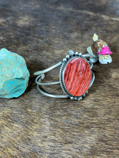 Red Spiny Twist Wire Bracelet