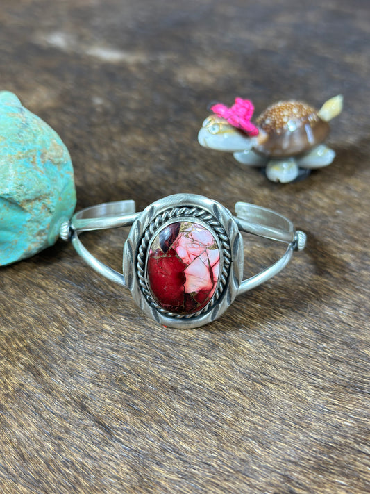 Dahlia Rose Traditional Stamp Work Bracelet