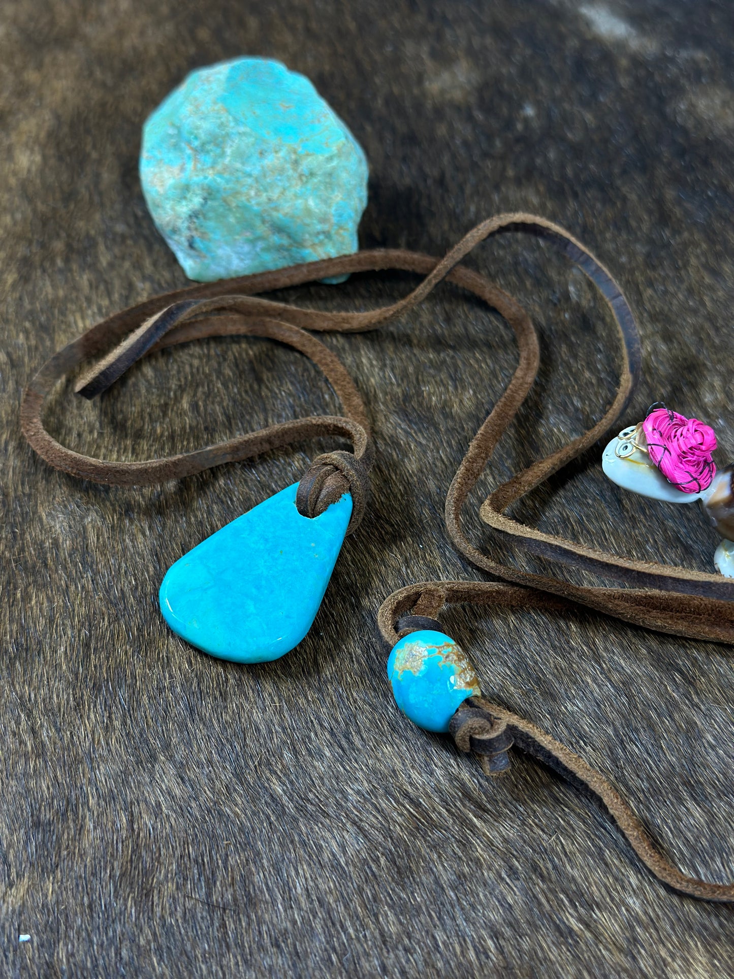 Kingman Leather Necklace