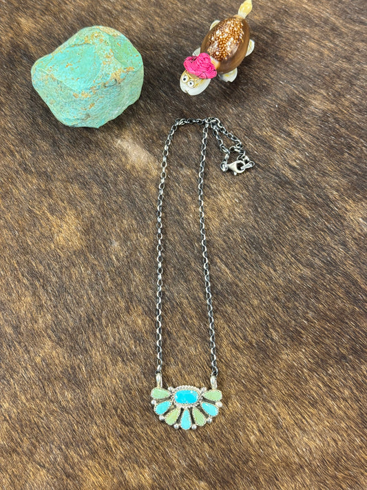 Kingman Half Cluster Necklace