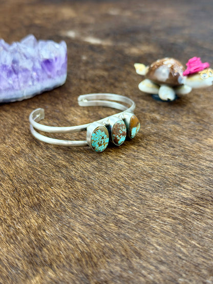 #8 Turquoise 3 Stone Bracelet