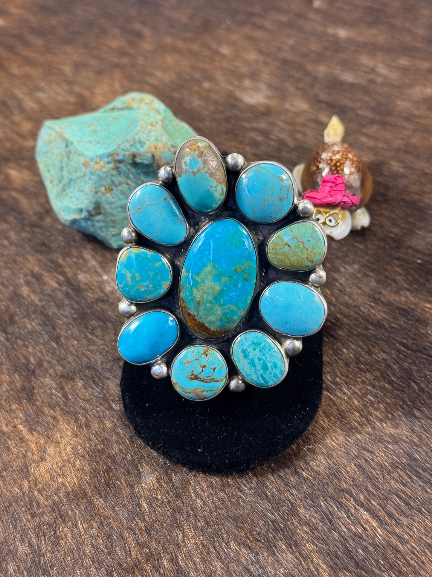 Kingman Turquoise Large Ring