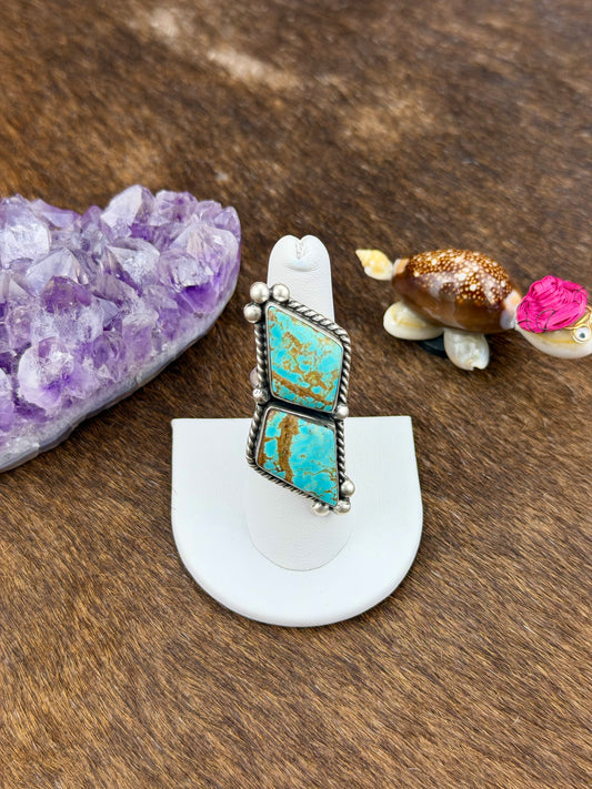 #8 Turquoise Diamond Ring
