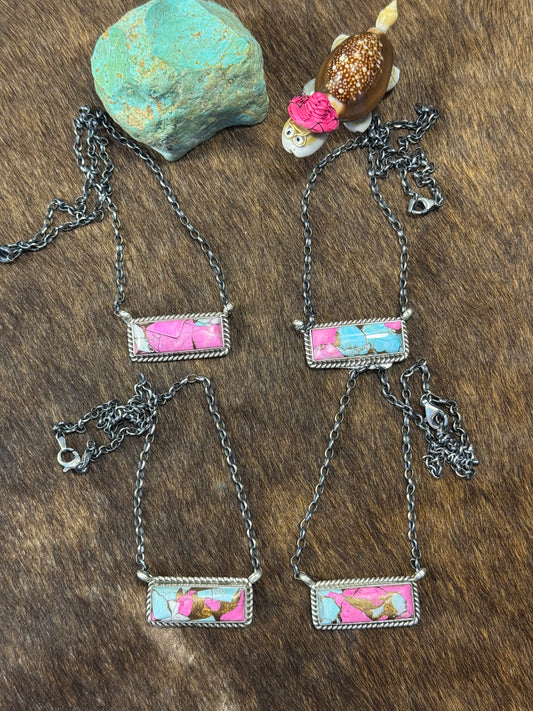 Cotton Candy Bar Necklace