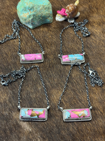 Cotton Candy Bar Necklace
