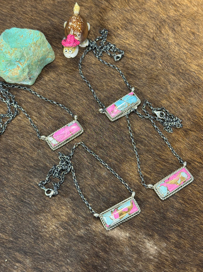 Cotton Candy Bar Necklace