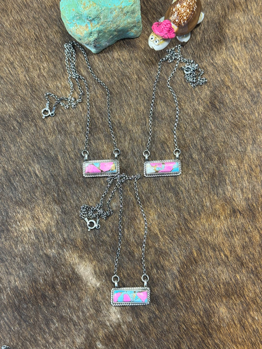 Cotton Candy Bar Necklace