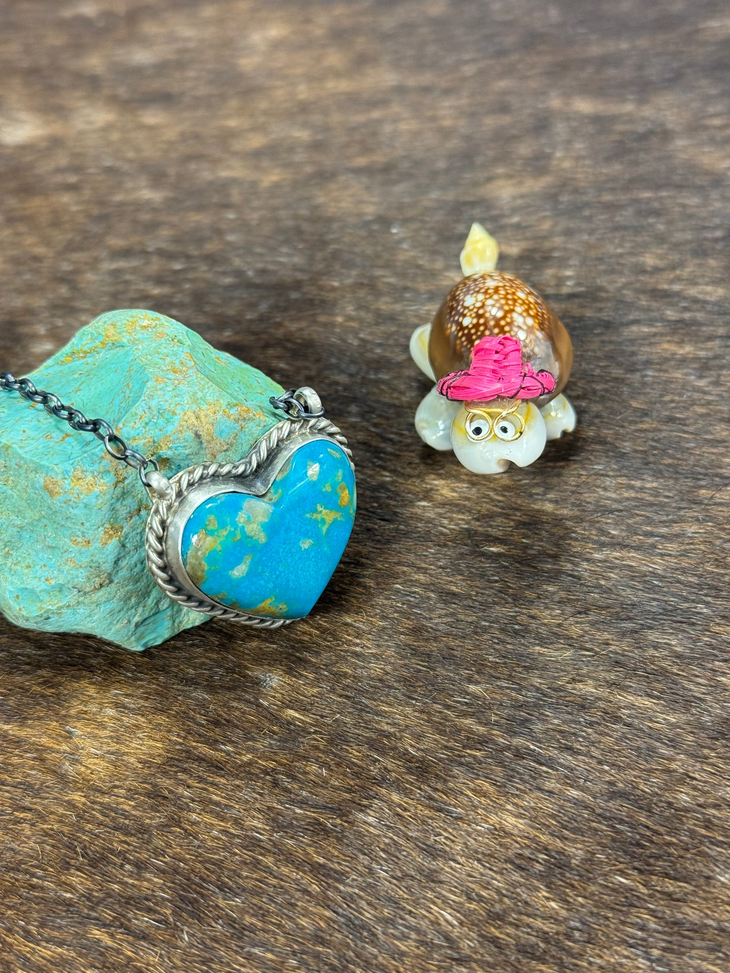 Kingman Turquoise Heart Necklace